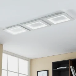EGLO connect lámpara LED de techo Padrogiano-Z de 3 luces, 120 x 30 cm