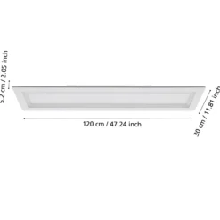 EGLO connect lámpara LED de techo Padrogiano-Z de 1 luz, 120 x 30 cm