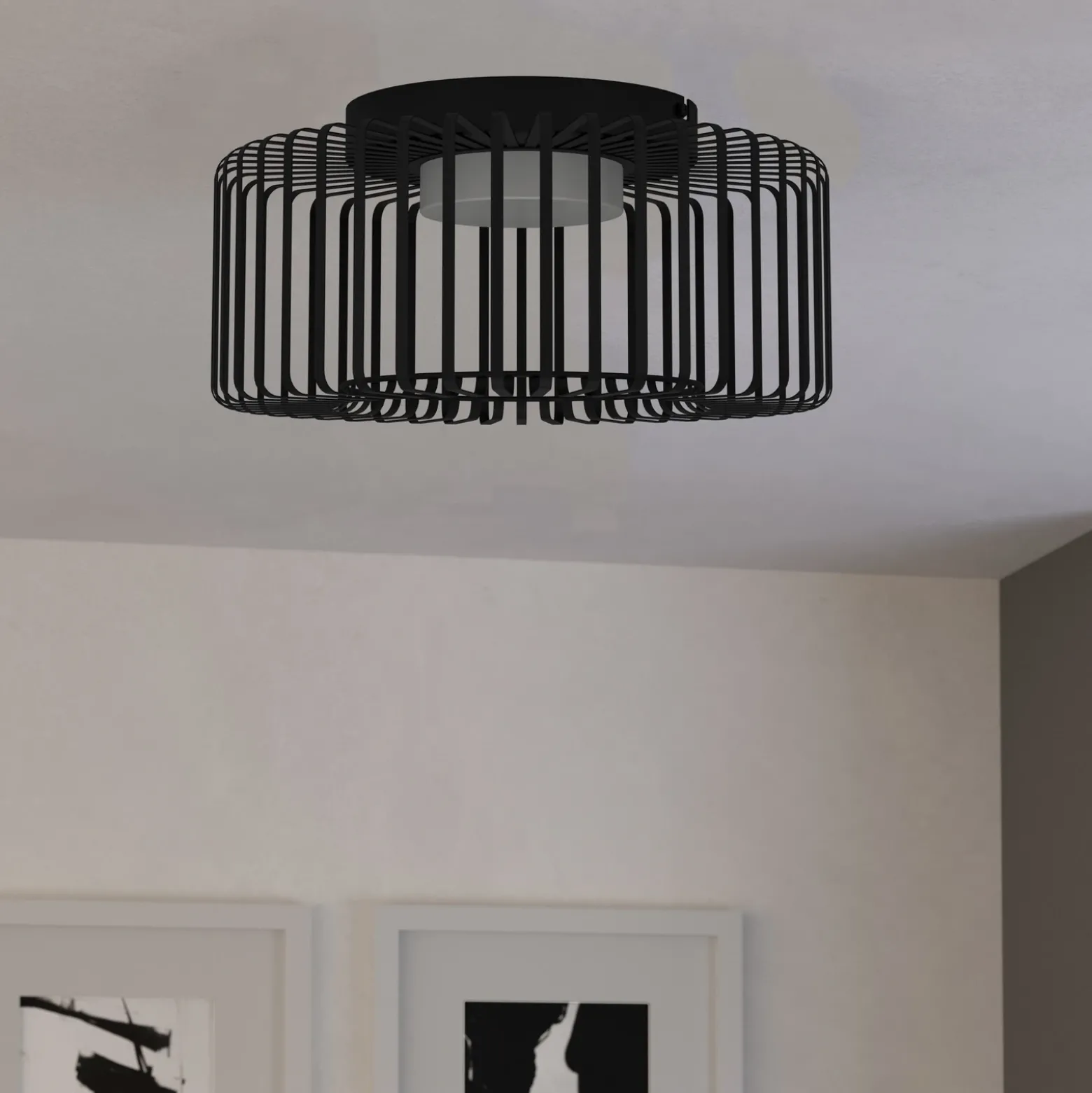 EGLO connect plafón LED Ginestrone-Z, negro, aluminio
