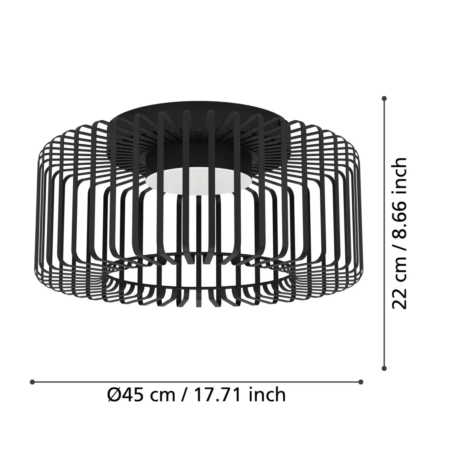EGLO connect plafón LED Ginestrone-Z, negro, aluminio
