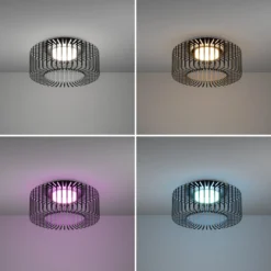 EGLO connect plafón LED Ginestrone-Z, negro, aluminio
