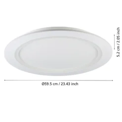 EGLO connect plafón LED Padrogiano-Z, Ø 60 cm, blanco