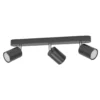 EGLO connect Smart Foco Adfira-Z, negro, 3 luces, acero