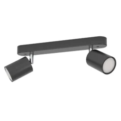 EGLO connect Smart Spot Adfira-Z, negro, 2 luces, acero