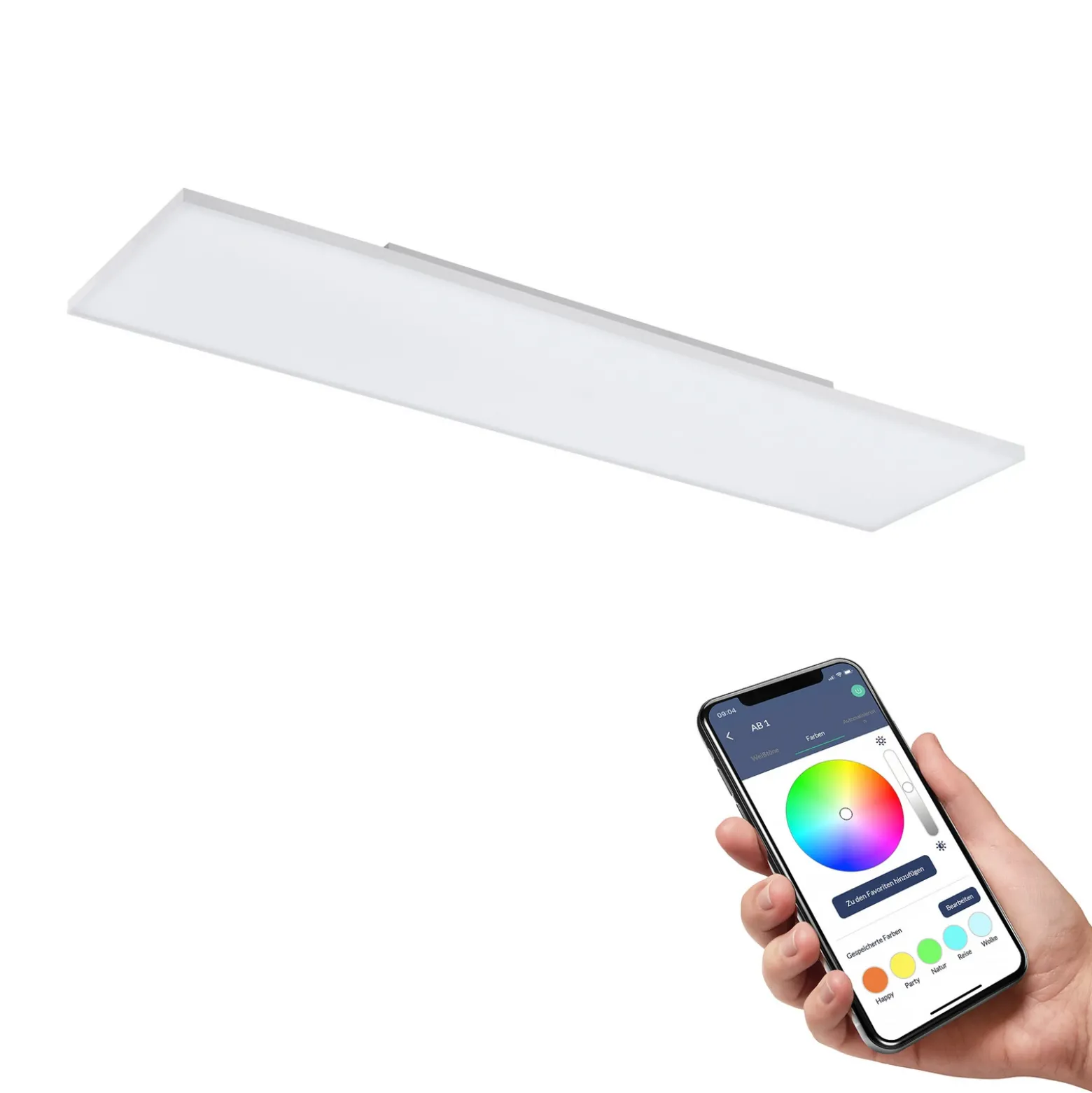 EGLO connect Turcona-Z Lámpara de techo LED 120x30cm