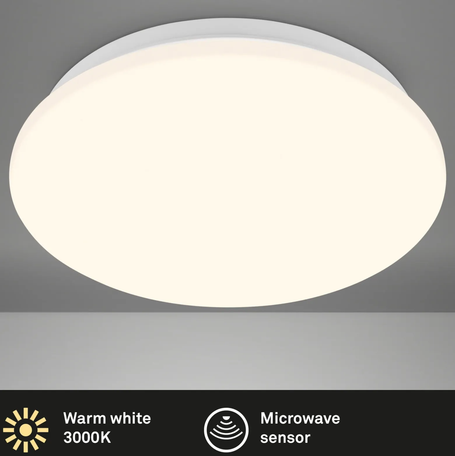 Ekos lámpara de techo LED con sensor, Ø 26 cm