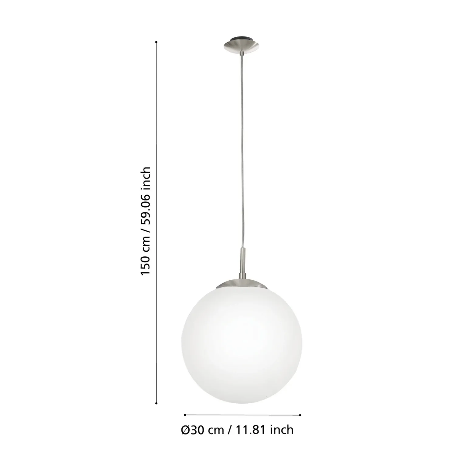 Elegante lámpara colgante Rondo de 30 cm
