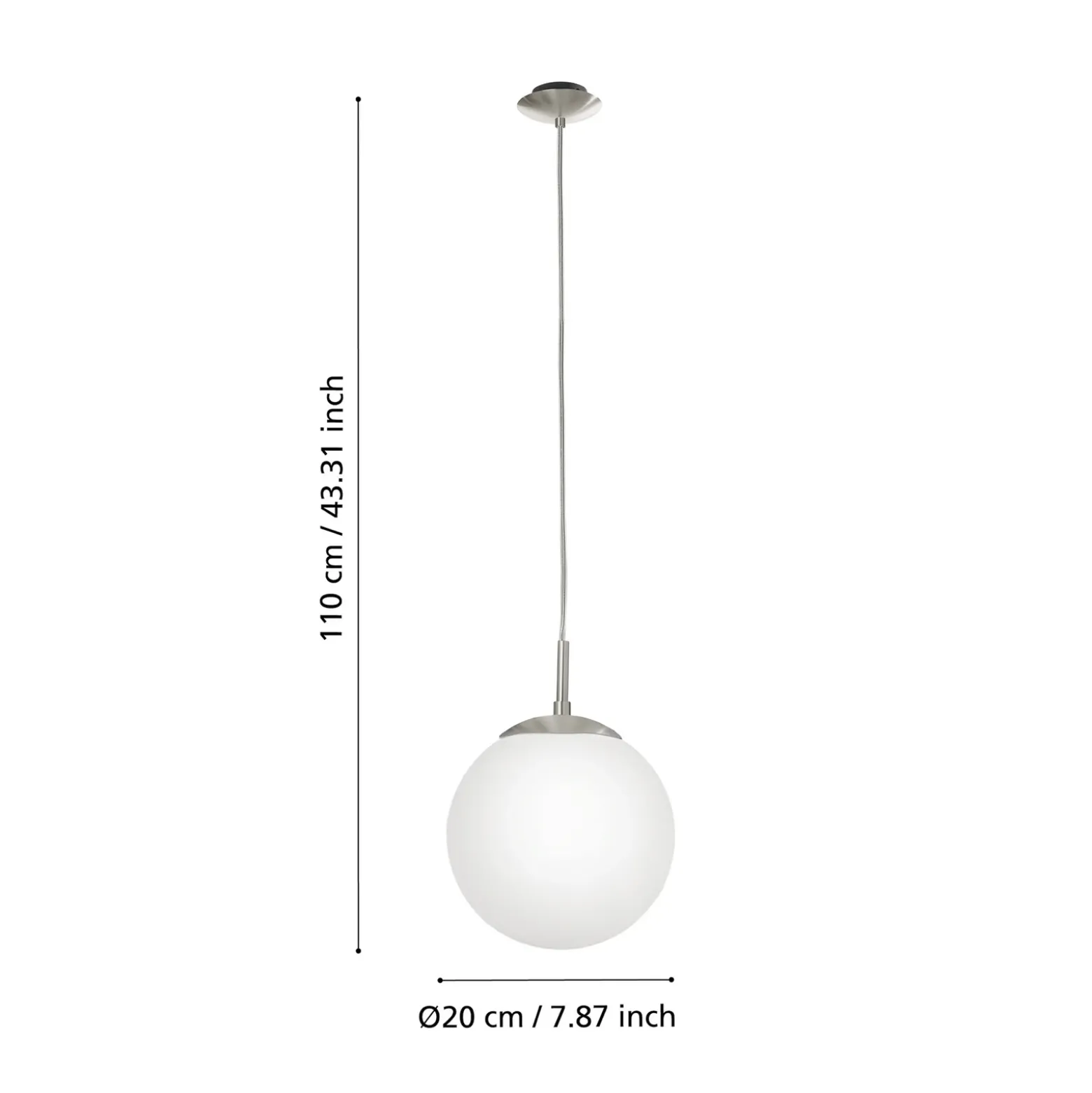 Elegante lámpara colgante Rondo de 20 cm