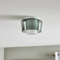 Elegante lámpara de techo Canio con cristal doble
