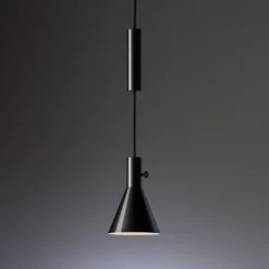 Eleu, lámpara colgante LED negro brillante