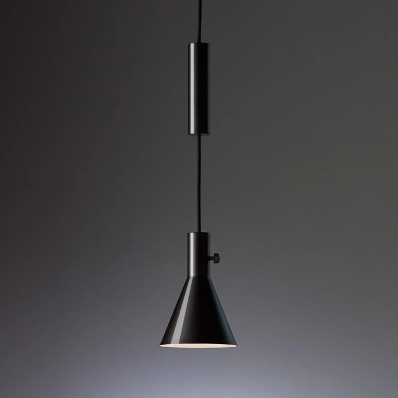 Eleu, lámpara colgante LED negro brillante