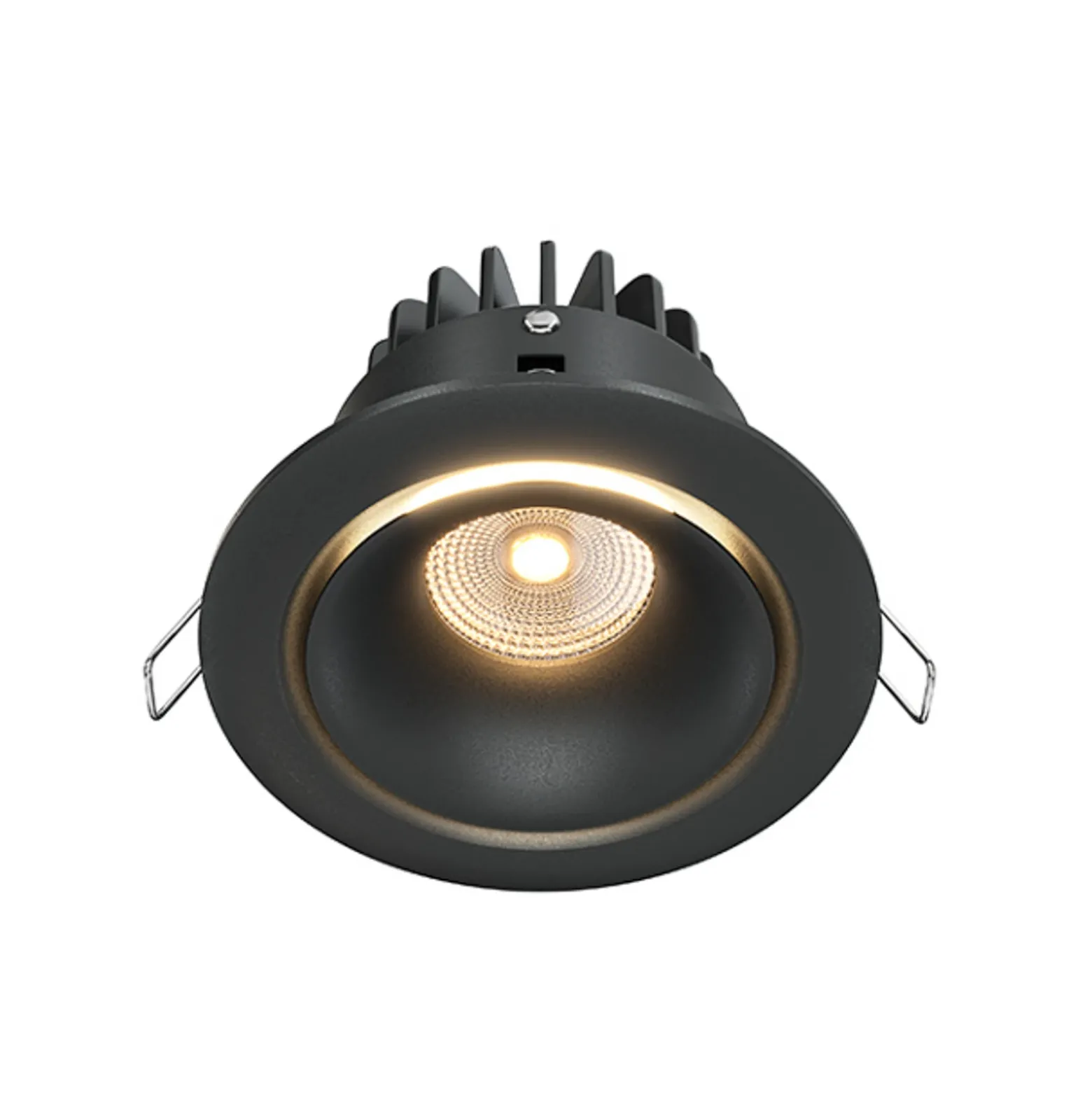 Empotrable Maytoni Yin LED, IP20, 3000K, triac, negro