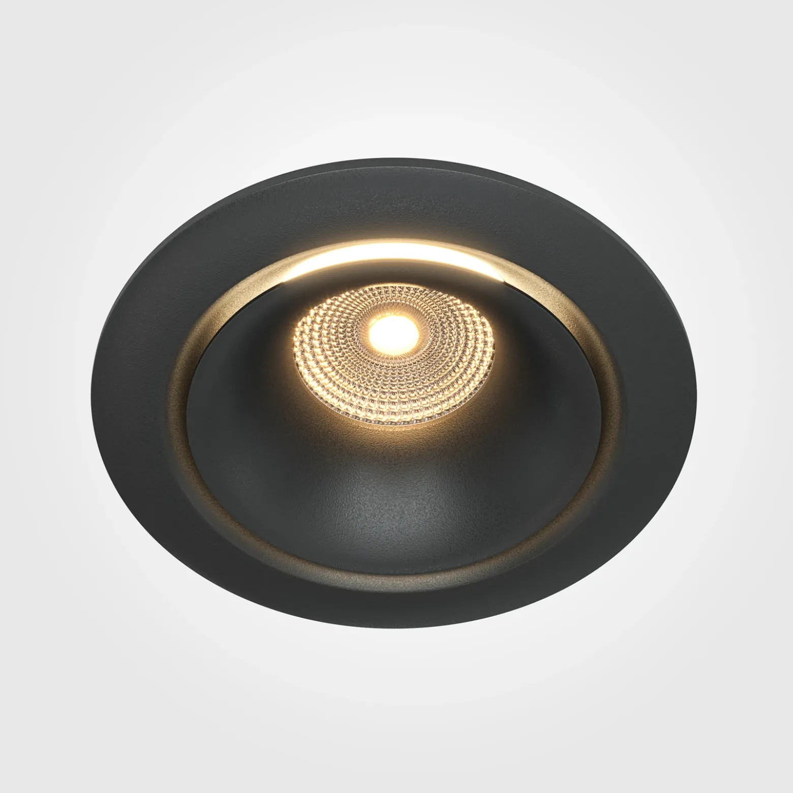 Empotrable Maytoni Yin LED, IP20, 3000K, triac, negro