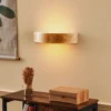 Envostar Aplique de pared Kerio, ancho 40,5 cm, madera de roble