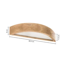 Envostar Aplique de pared Kerio, ancho 40,5 cm, madera de roble