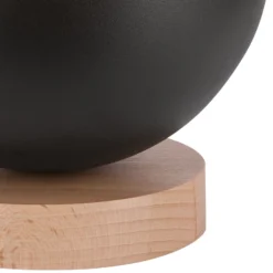 Envostar Arvid lámpara de mesa base de madera pantalla negro