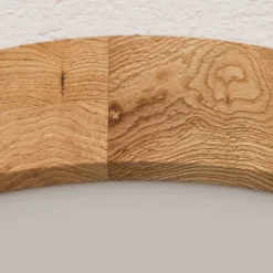 Envostar plafón Kerio, Ø 47 cm, madera de roble natural