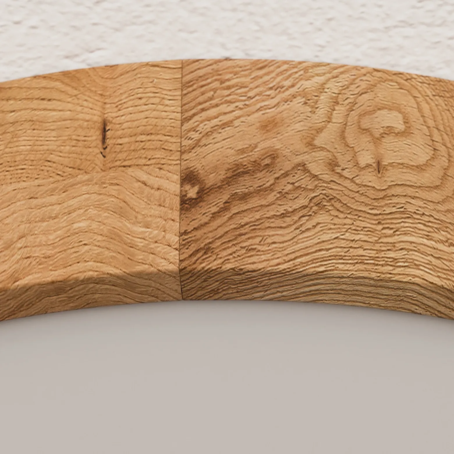 Envostar plafón Kerio, Ø 47 cm, madera de roble natural