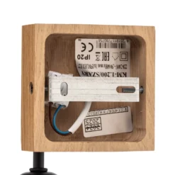 Envostar Risco aplique de pared 1 luz pantalla tela gris
