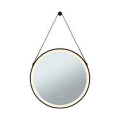 Espejo colgante Paulmann Mirra Ø59cm CCT atenuable negro