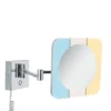 Espejo cosmético LED Paulmann Jora, IP44 con interruptor, plateado