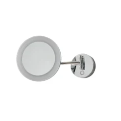 Espejo de cortesía Lucande LED Fyria, cromo, acero, CCT
