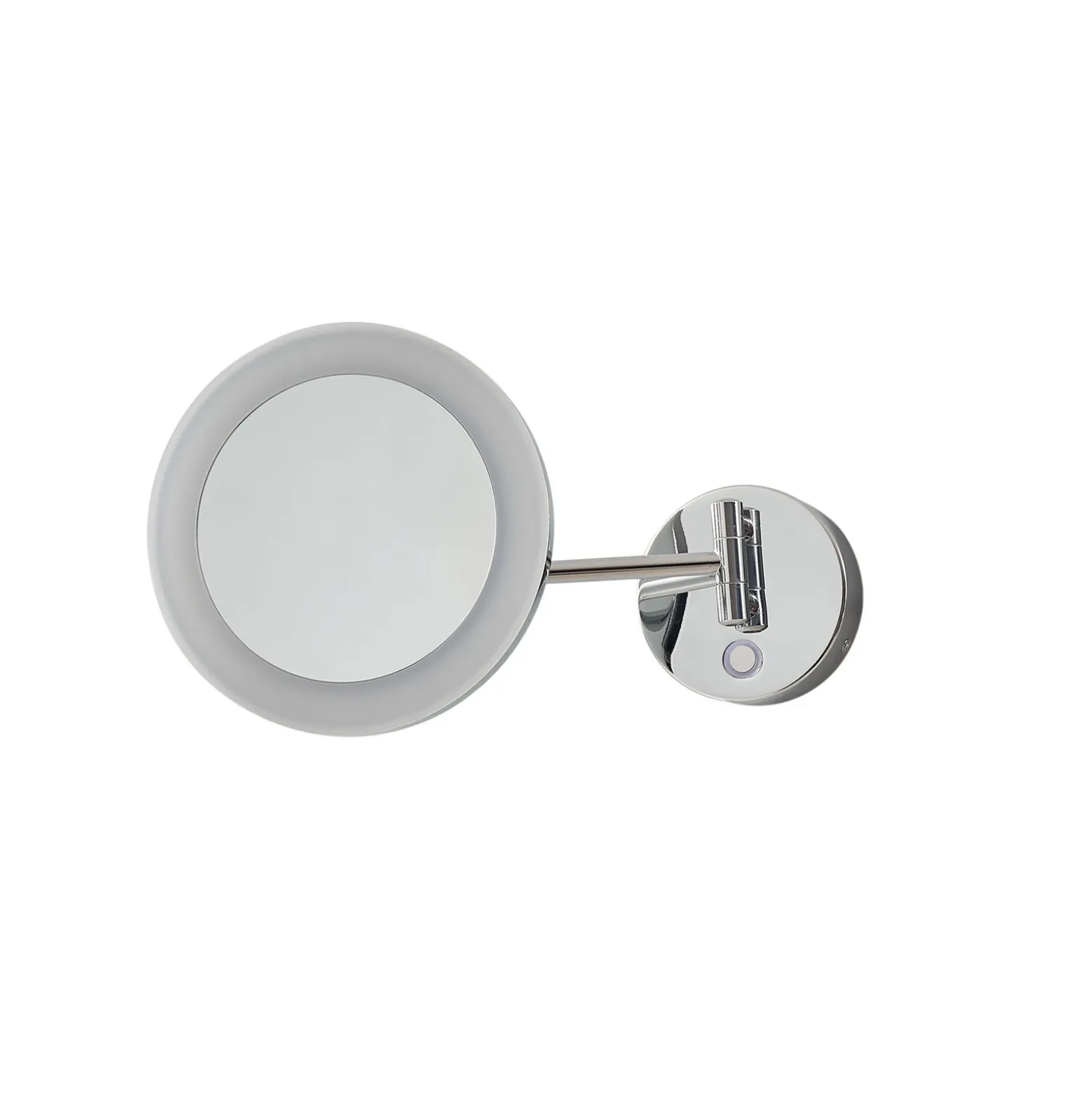 Espejo de cortesía Lucande LED Fyria, cromo, acero, CCT