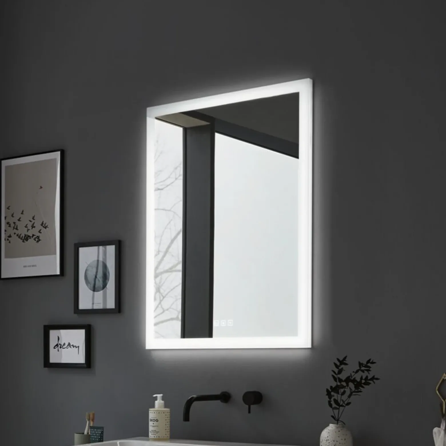 Espejo de pared LED Mirra blanco 60x80 cm IP44 CCT de Paulmann