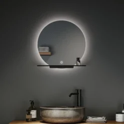 Espejo de pared LED Paulmann Miro CCT Ø50 cm con retroiluminación