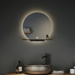 Espejo de pared LED Paulmann Miro CCT Ø50 cm con retroiluminación
