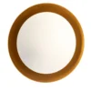 Espejo LED Bega Studio Line negro-latón, Ø 50 cm