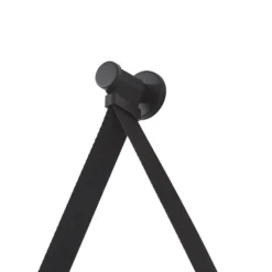 Espejo LED Lucande Lelin, Ø 45 cm, negro, aluminio, CCT