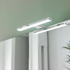 Esther 2 lámpara de espejo LED, cromo, 28 cm