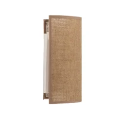 Euluna aplique de pared de yute, marrón, textil, 24 cm de altura, E27