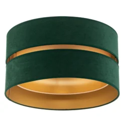 Euluna Duo plafón textil verde/dorado Ø40cm