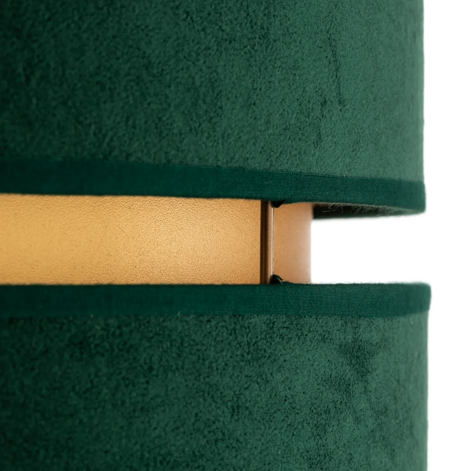 Euluna Duo plafón textil verde/dorado Ø40cm