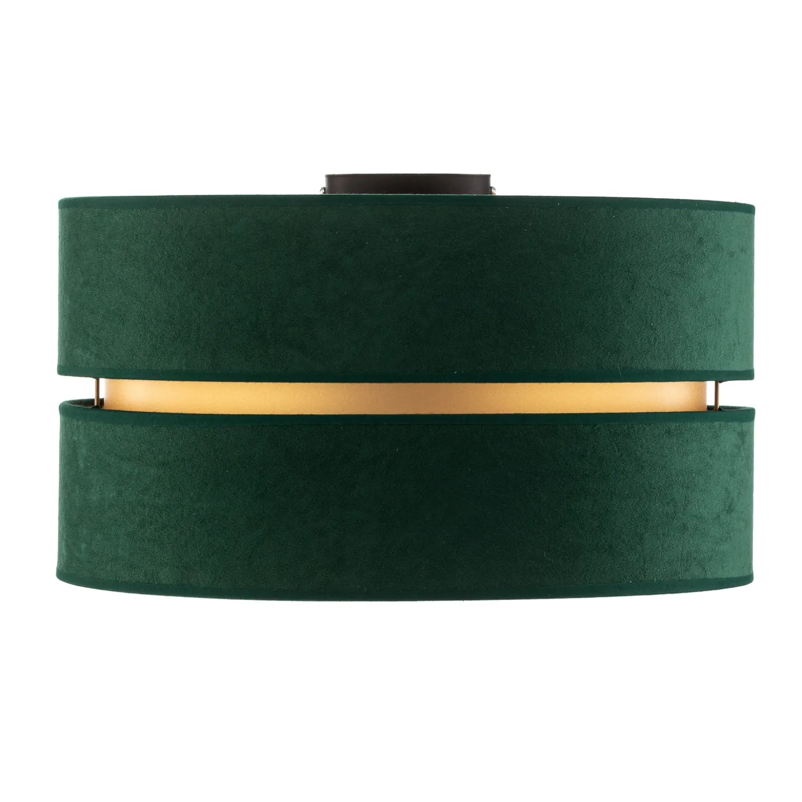 Euluna Duo plafón textil verde/dorado Ø40cm