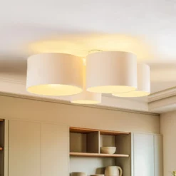 Euluna Lodge plafón, 4 luces, beige