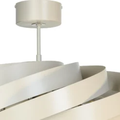 Euluna plafón Vento, beige, Ø 60 cm