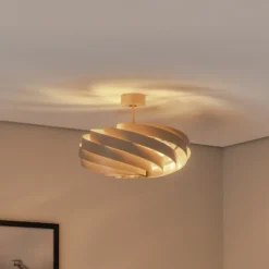 Euluna plafón Vento, beige, Ø 60 cm