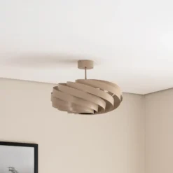 Euluna plafón Vento, beige, Ø 60 cm