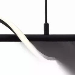 Eunice Lámpara colgante LED, longitud 80 cm, negro, metal