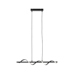 Eunice Lámpara colgante LED, longitud 80 cm, negro, metal