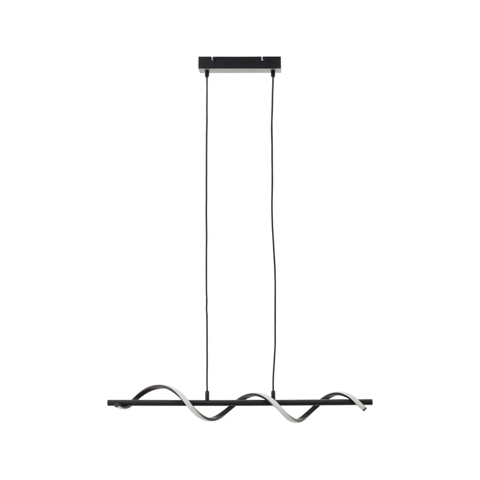 Eunice Lámpara colgante LED, longitud 80 cm, negro, metal