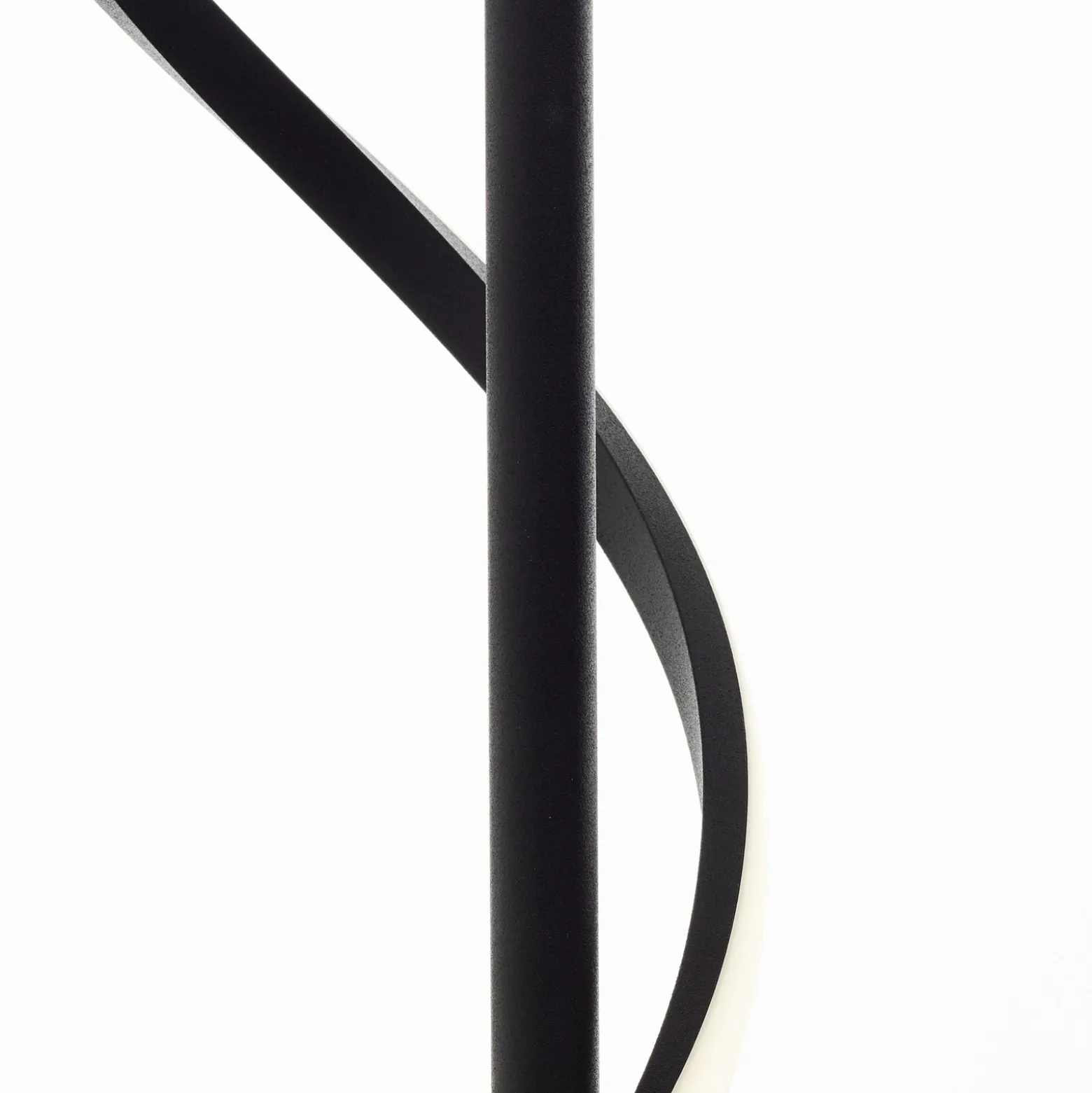 Eunice lámpara de pie LED, altura 150 cm, negro, metal
