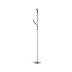 Eunice lámpara de pie LED, altura 150 cm, negro, metal