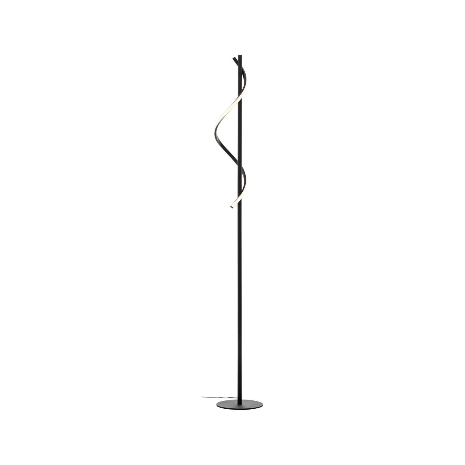 Eunice lámpara de pie LED, altura 150 cm, negro, metal