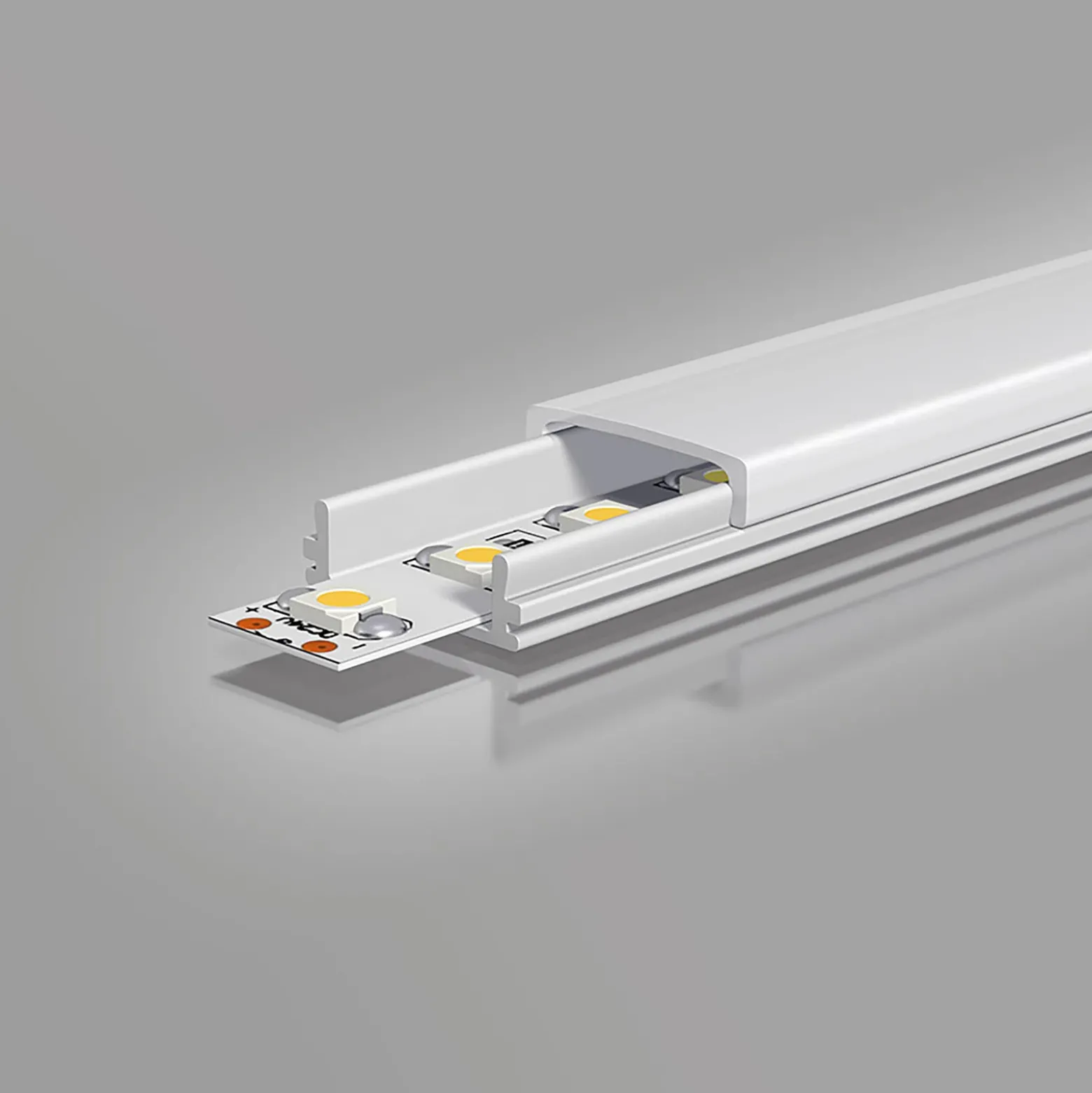 EVN APFLAT1 perfil de aluminio en U, 200 cm, plano