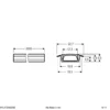 EVN APFLAT3, perfil de aluminio en T, 200cm, negro