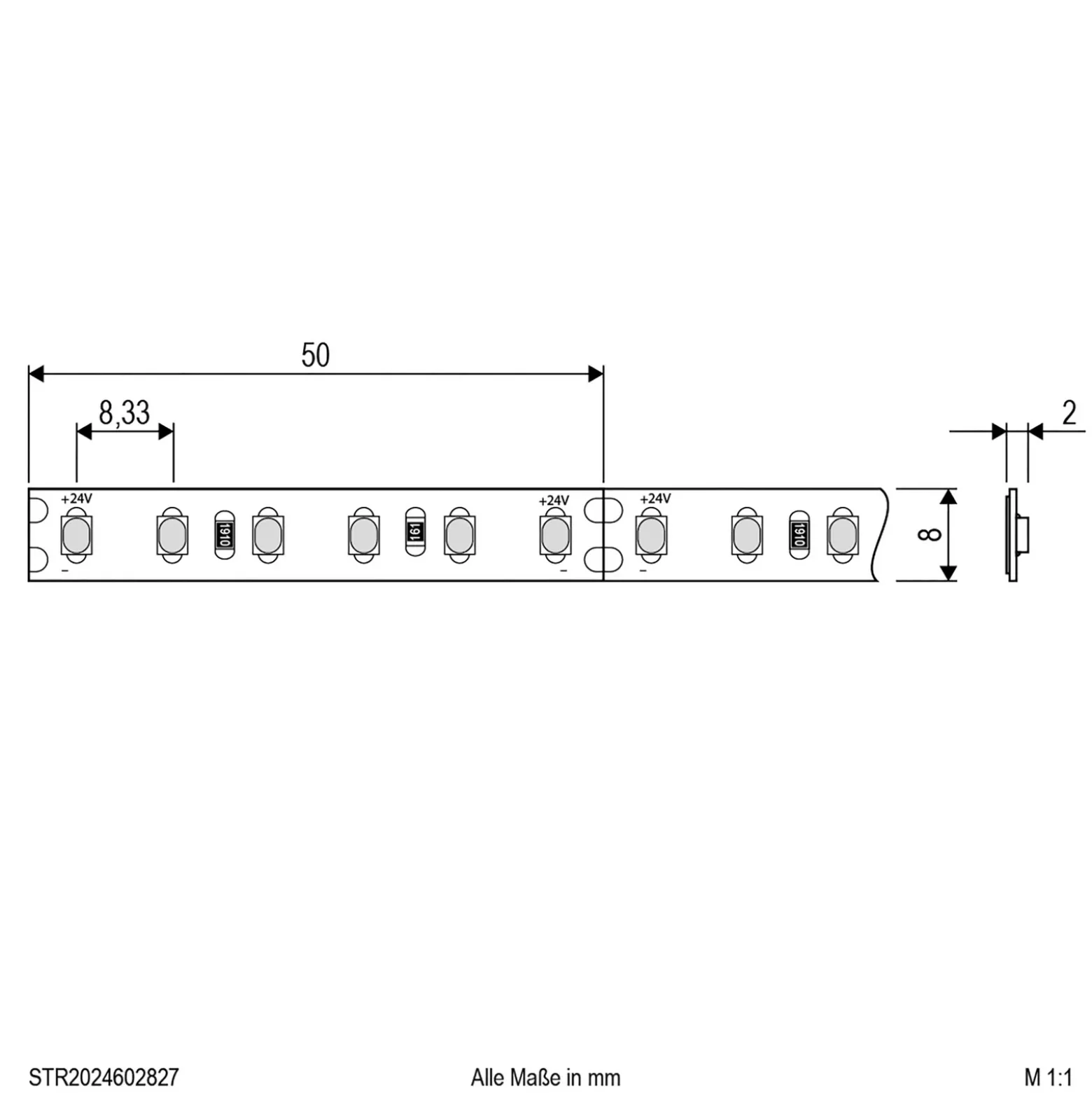 EVN STR2024 Tira LED IP20 5m 48W 2.700K